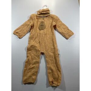 Rabbit bear Organic Cotton Baby Polka Dot Jumpsuit Romper Sleepwear‎ Outfit 18M